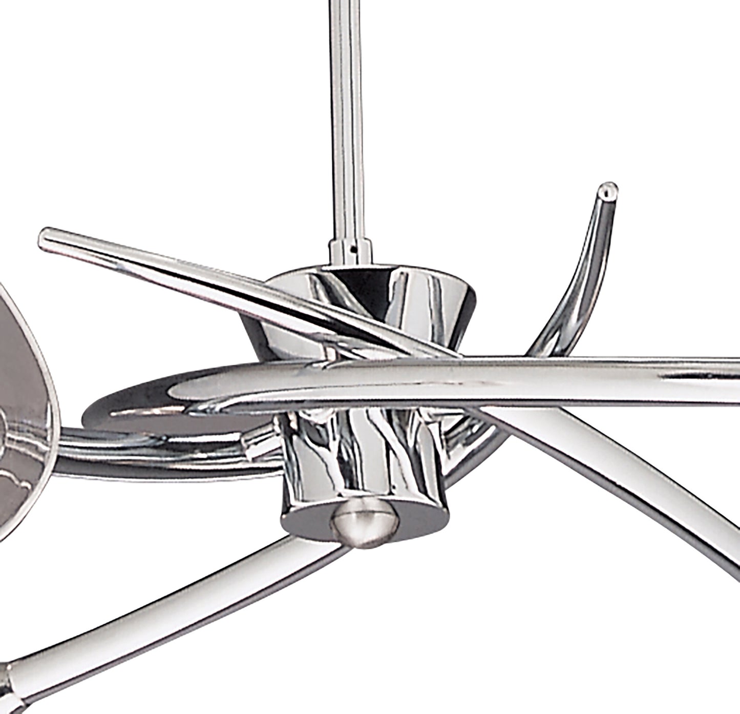 Flavia Telescopic Pendant Convertible To Semi Flush Round 4 Light G9, Polished Chrome by Mantra