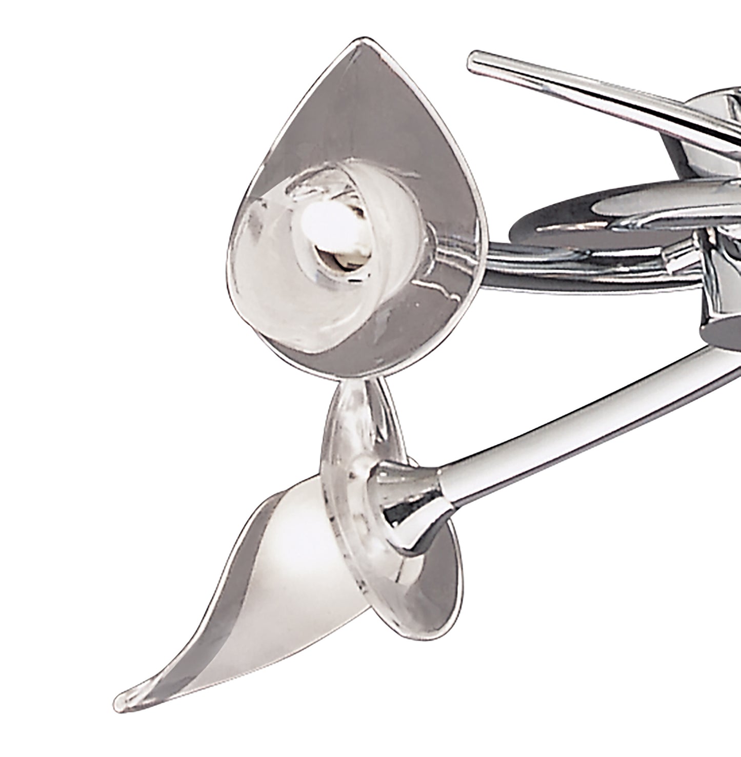 Flavia Telescopic Pendant Convertible To Semi Flush Round 4 Light G9, Polished Chrome by Mantra