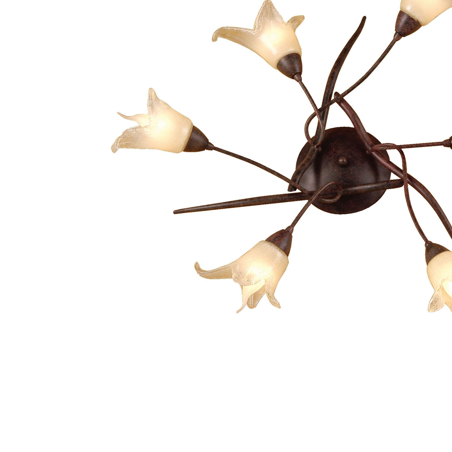 (0024 004) Florida Ceiling 6 Light E14, Brown/Black Oxide by Mantra