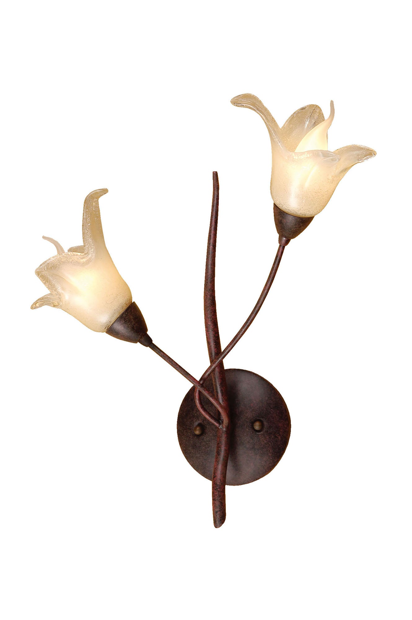 (0024 005) Florida Wall Lamp Switched 2 Light E14, Brown/Black Oxide by Mantra