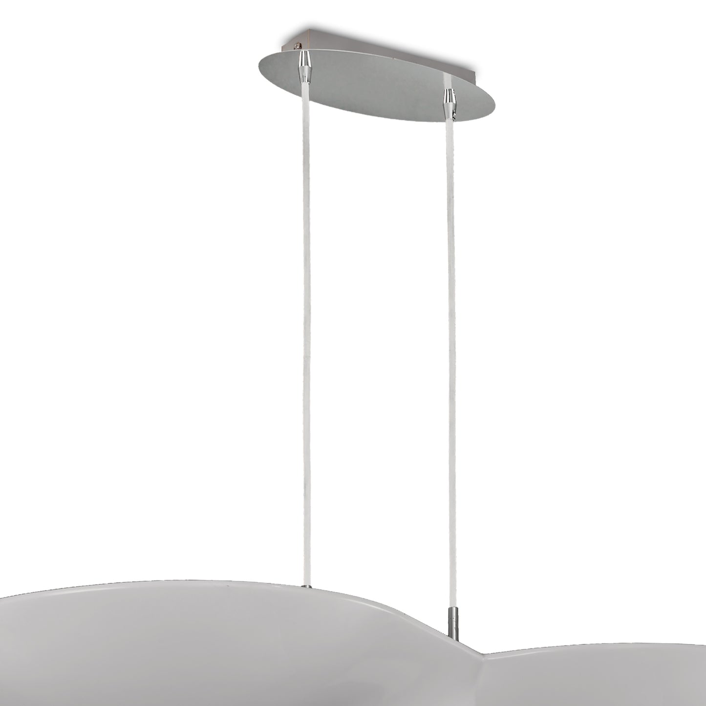 Flow Linear Pendant 6 Light GU10, Chrome , White by Mantra