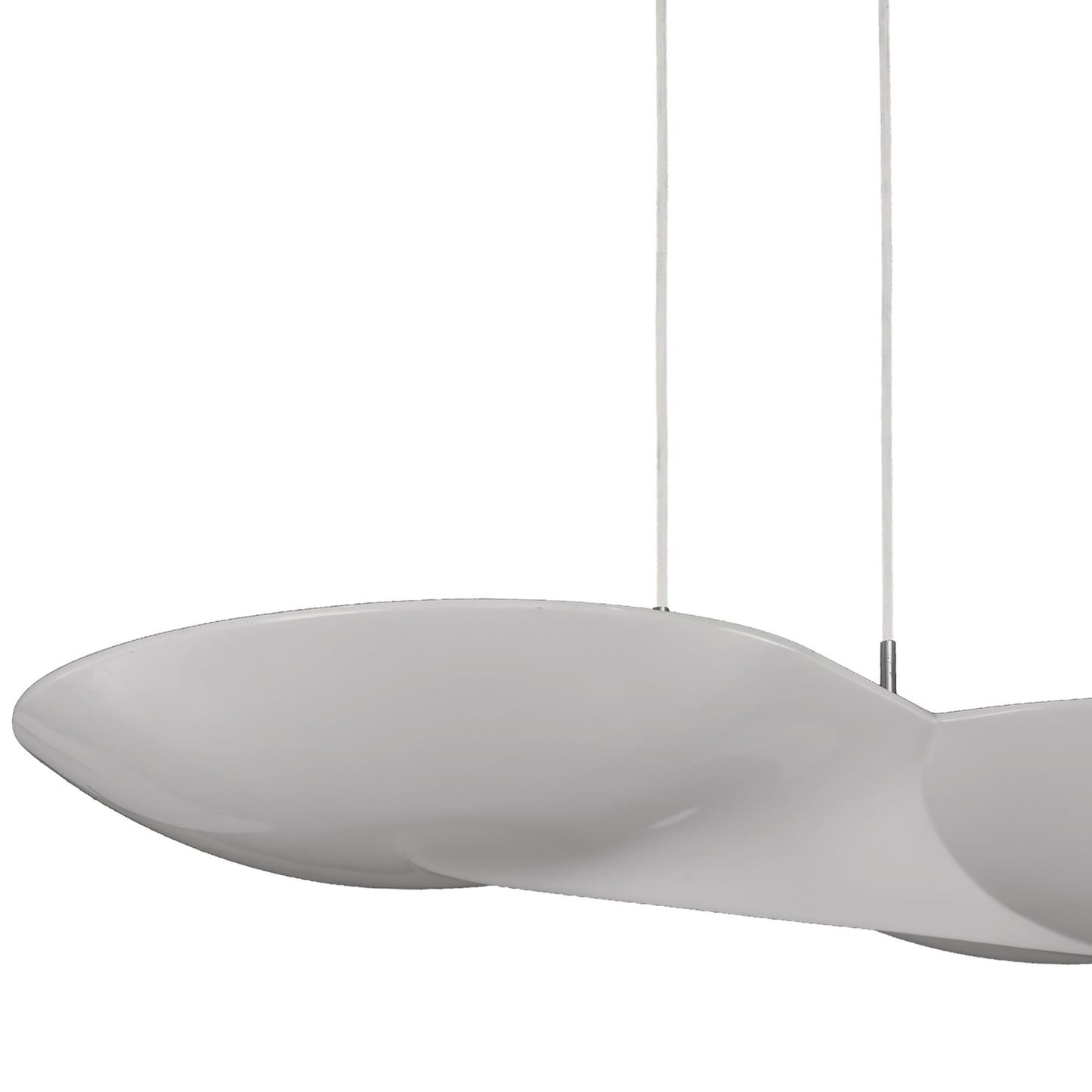 Flow Linear Pendant 6 Light GU10, Chrome , White by Mantra