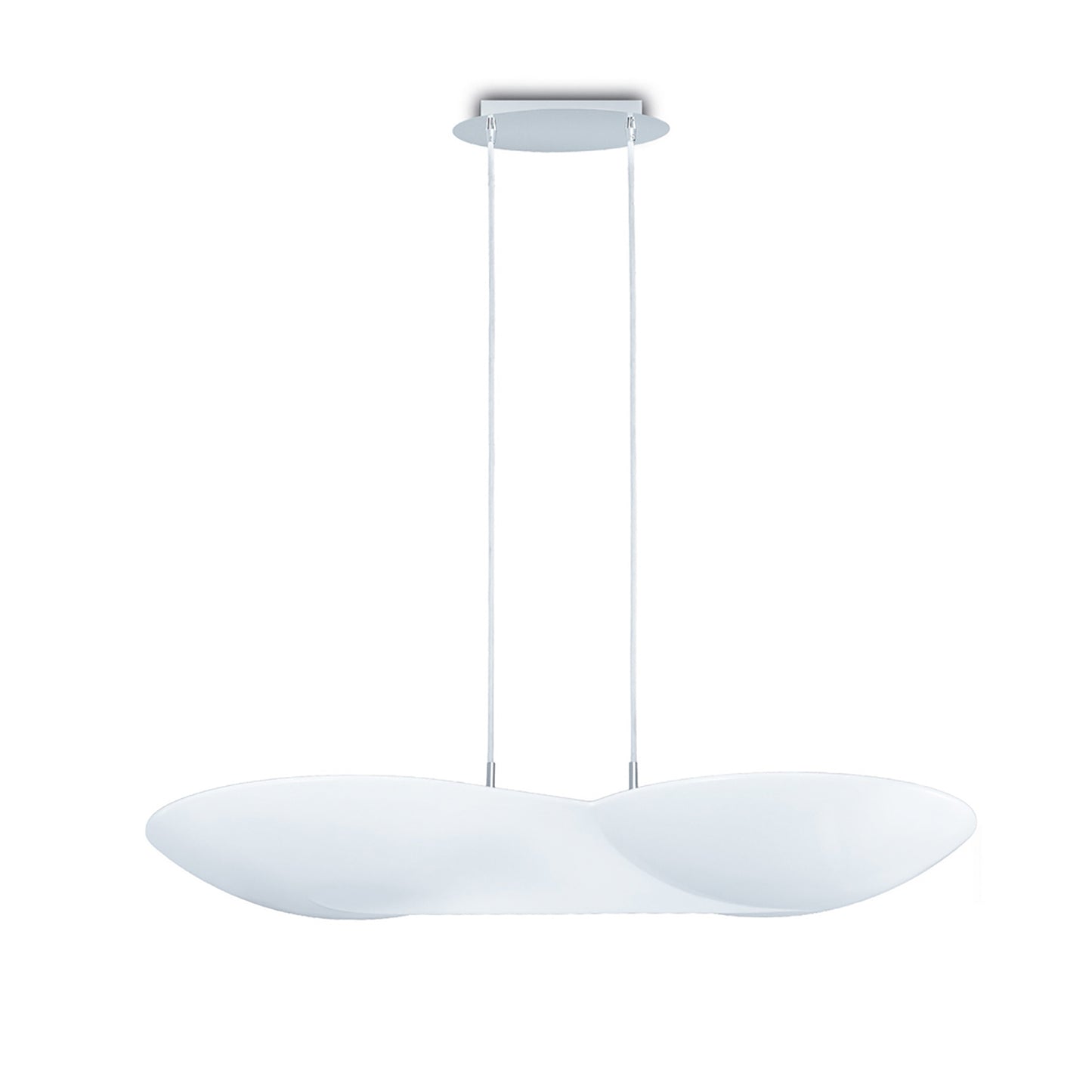 Flow Linear Pendant 6 Light GU10, Chrome , White by Mantra