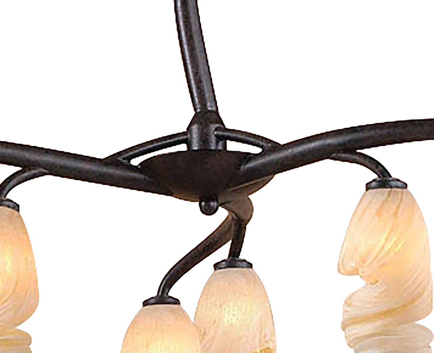 Forest Pendant 3 Arm 6 Light G9, Brown/Black Oxide by Mantra