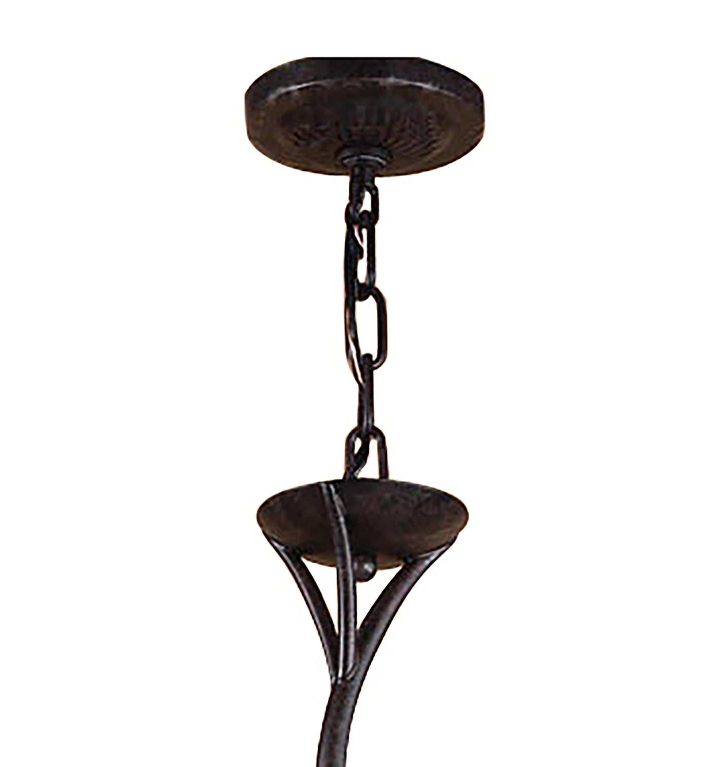 Forest Pendant 3 Arm 9 Light G9, Brown/Black Oxide by Mantra