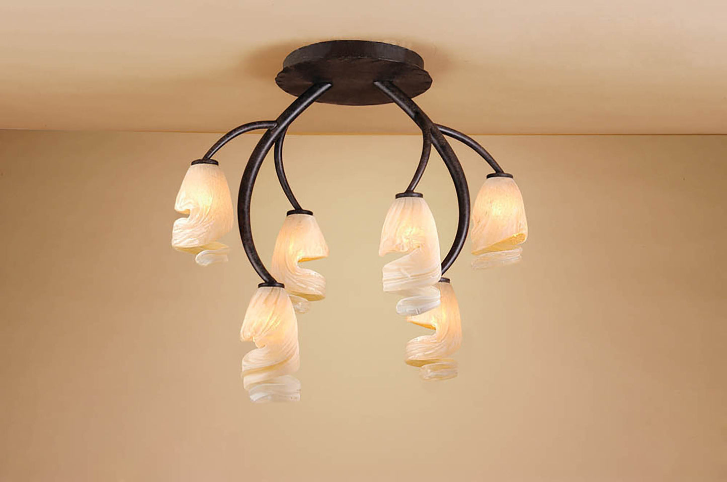 Forest Ceililng 6 Light G9, Brown/Black Oxide by Mantra