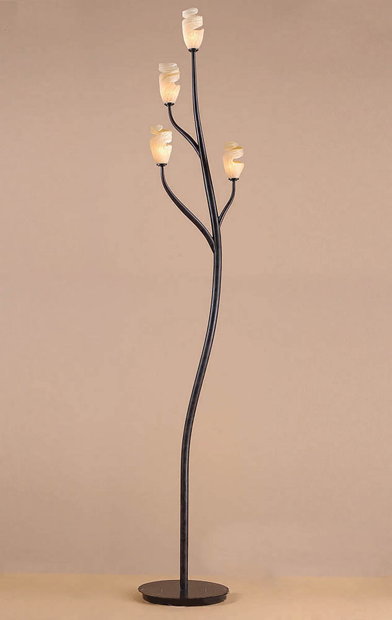 Forest Floor Lamp 4 Light G9, Brown/Black Oxide, NOT LED/CFL Compatible by Mantra