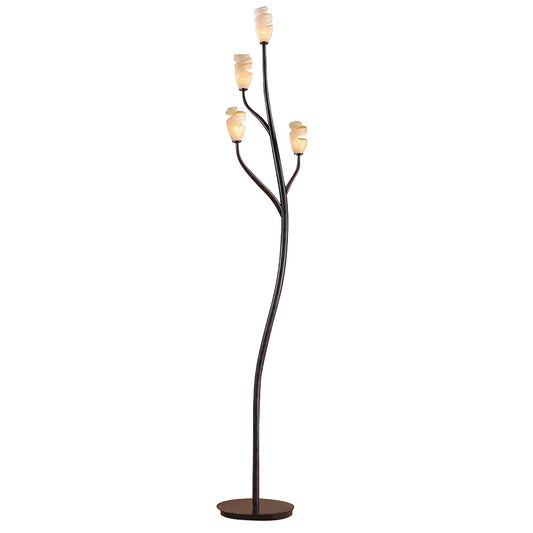 Forest Floor Lamp 4 Light G9, Brown/Black Oxide, NOT LED/CFL Compatible by Mantra