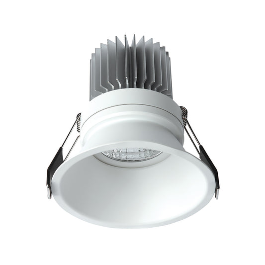 Formentera Recessed Downlight 8.2cm Round 7W COB LED 3000K, 580lm, Matt White, Driver Included, 3yrs Warranty by Mantra