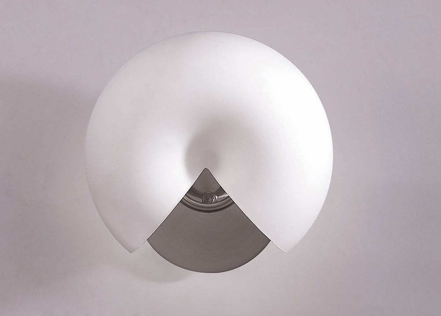 Fosil Wall Lamp Switched 2 Light G9, Satin Nickel/Frosted White Glass by Mantra