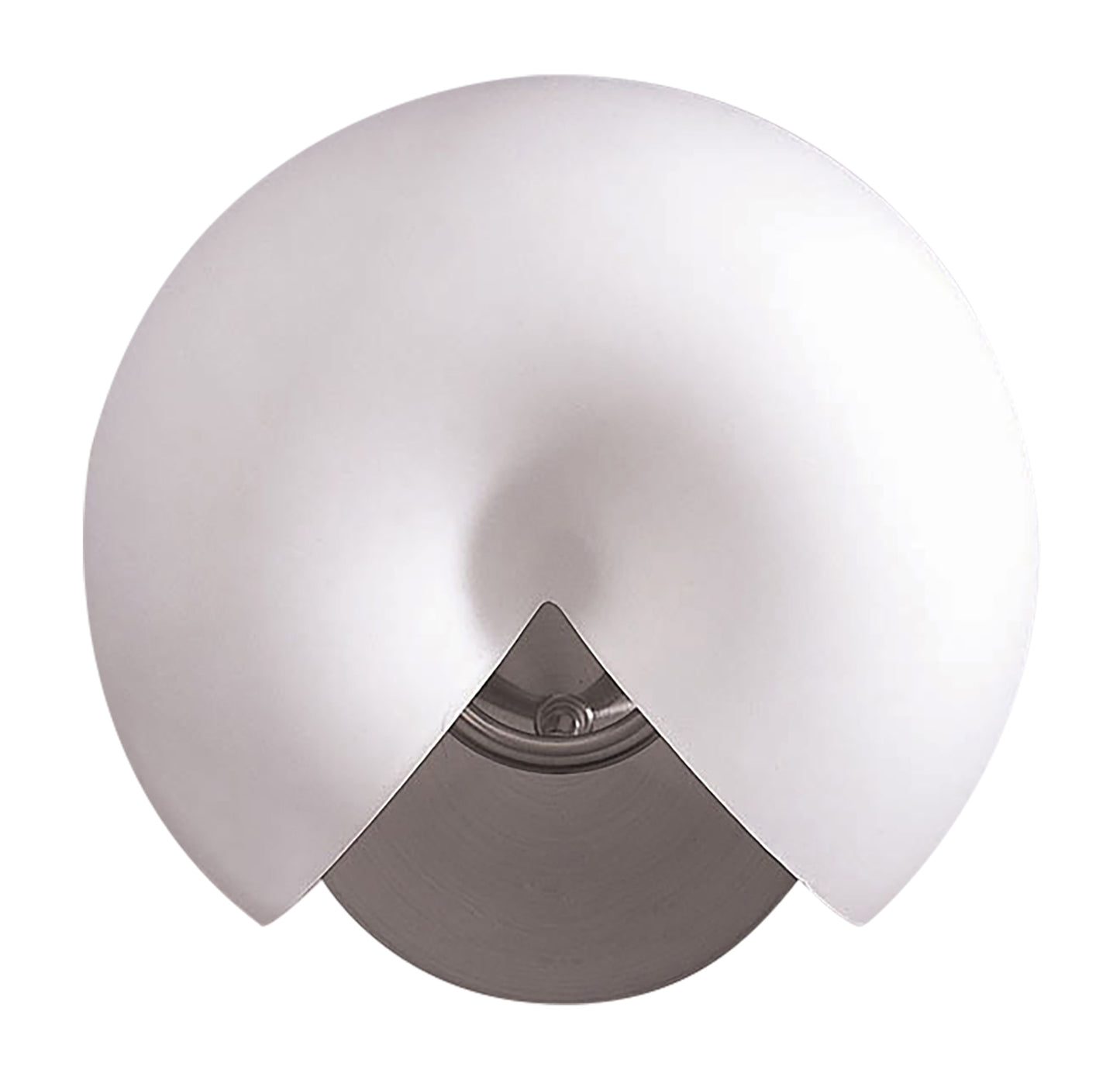 Fosil Wall Lamp Switched 2 Light G9, Satin Nickel/Frosted White Glass by Mantra