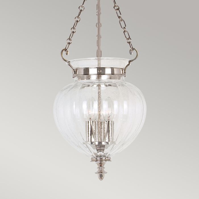 Finsbury Park 3 Light Medium Pendant - Polished Nickel