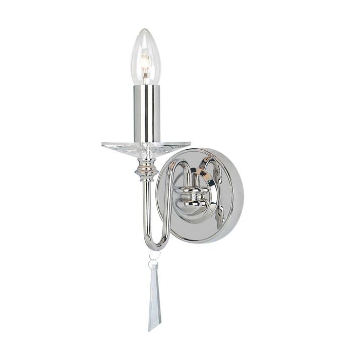 Finsbury Park 1 Light Wall Light - Polished Nickel