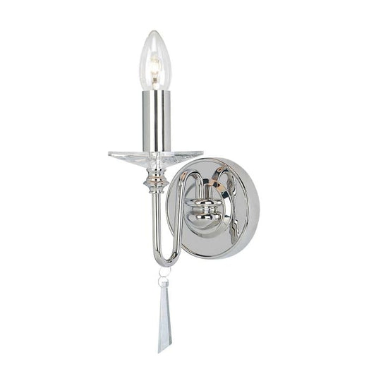Finsbury Park 1 Light Wall Light - Polished Nickel