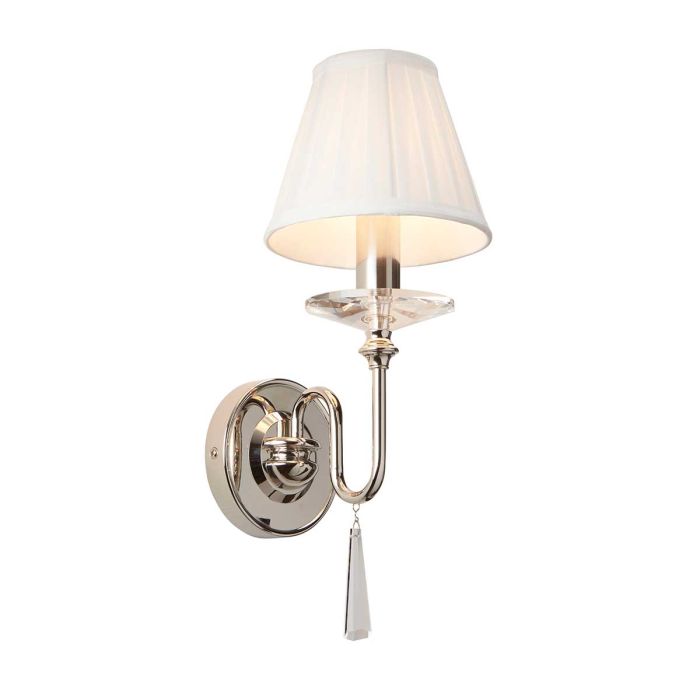 Finsbury Park 1 Light Wall Light - Polished Nickel