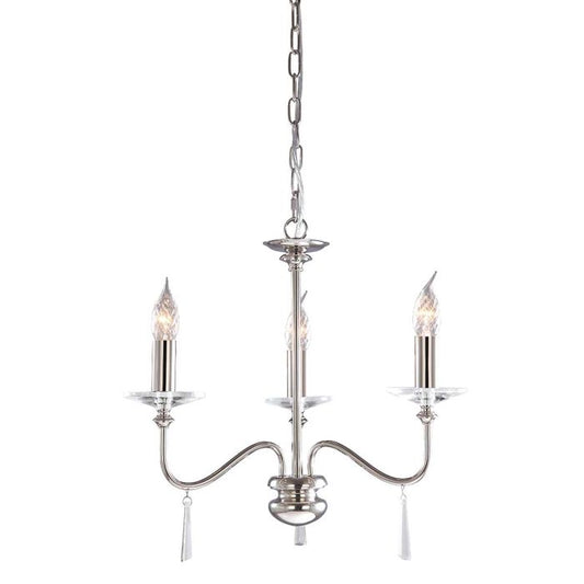 Finsbury Park 3 Light Chandelier - Polished Nickel