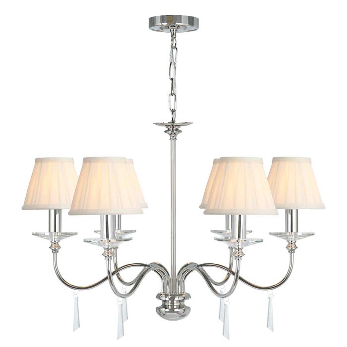 Finsbury Park 6 Light Chandelier - Polished Nickel