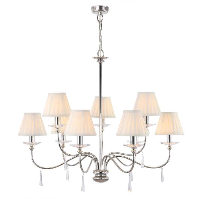 Finsbury Park 9 Light Chandelier - Polished Nickel