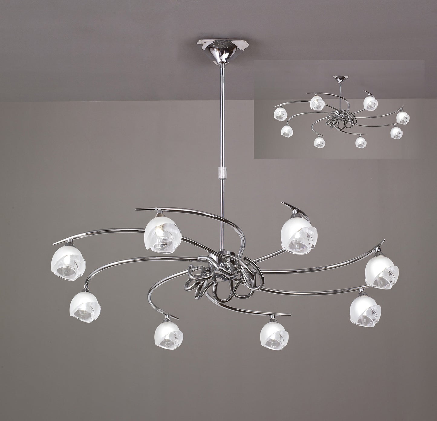 Fragma Telescopic 8 Light G9, Polished Chrome by Mantra