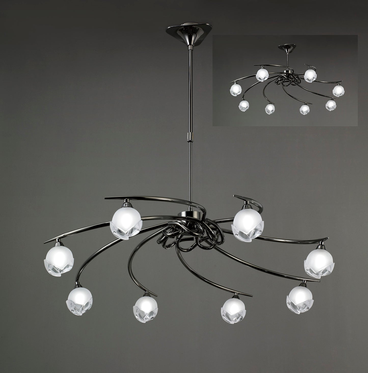 Fragma Telescopic 8 Light G9, Black Chrome by Mantra