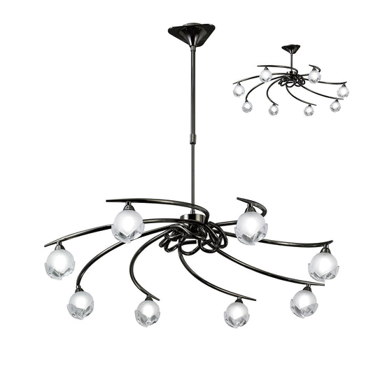Fragma Telescopic 8 Light G9, Black Chrome by Mantra