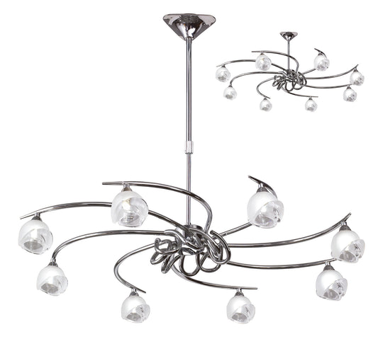 Fragma Telescopic 8 Light G9, Polished Chrome by Mantra