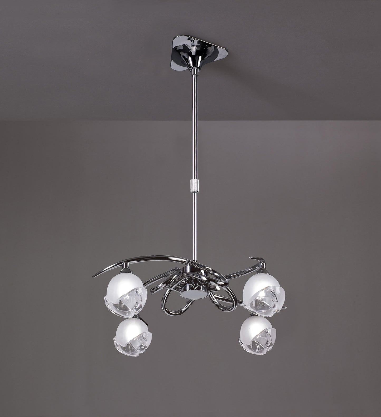 Fragma Telescopic Convertible To Semi Flush 4 Light G9, Polished Chrome by Mantra