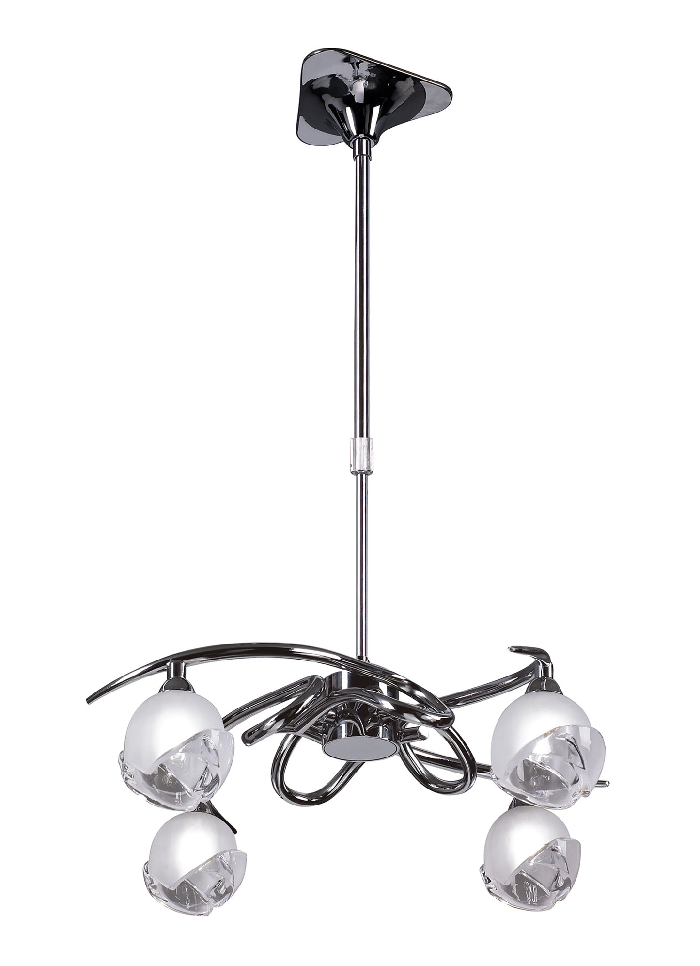 Fragma Telescopic Convertible To Semi Flush 4 Light G9, Polished Chrome by Mantra