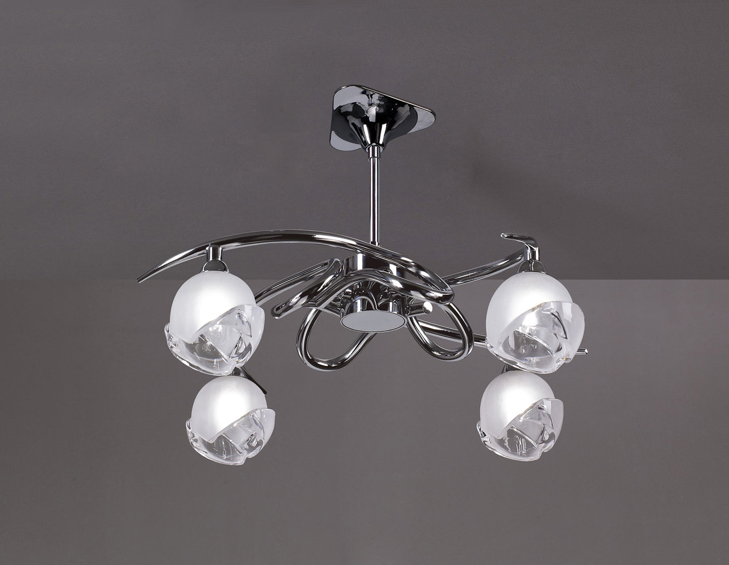 Fragma Telescopic Convertible To Semi Flush 4 Light G9, Polished Chrome by Mantra