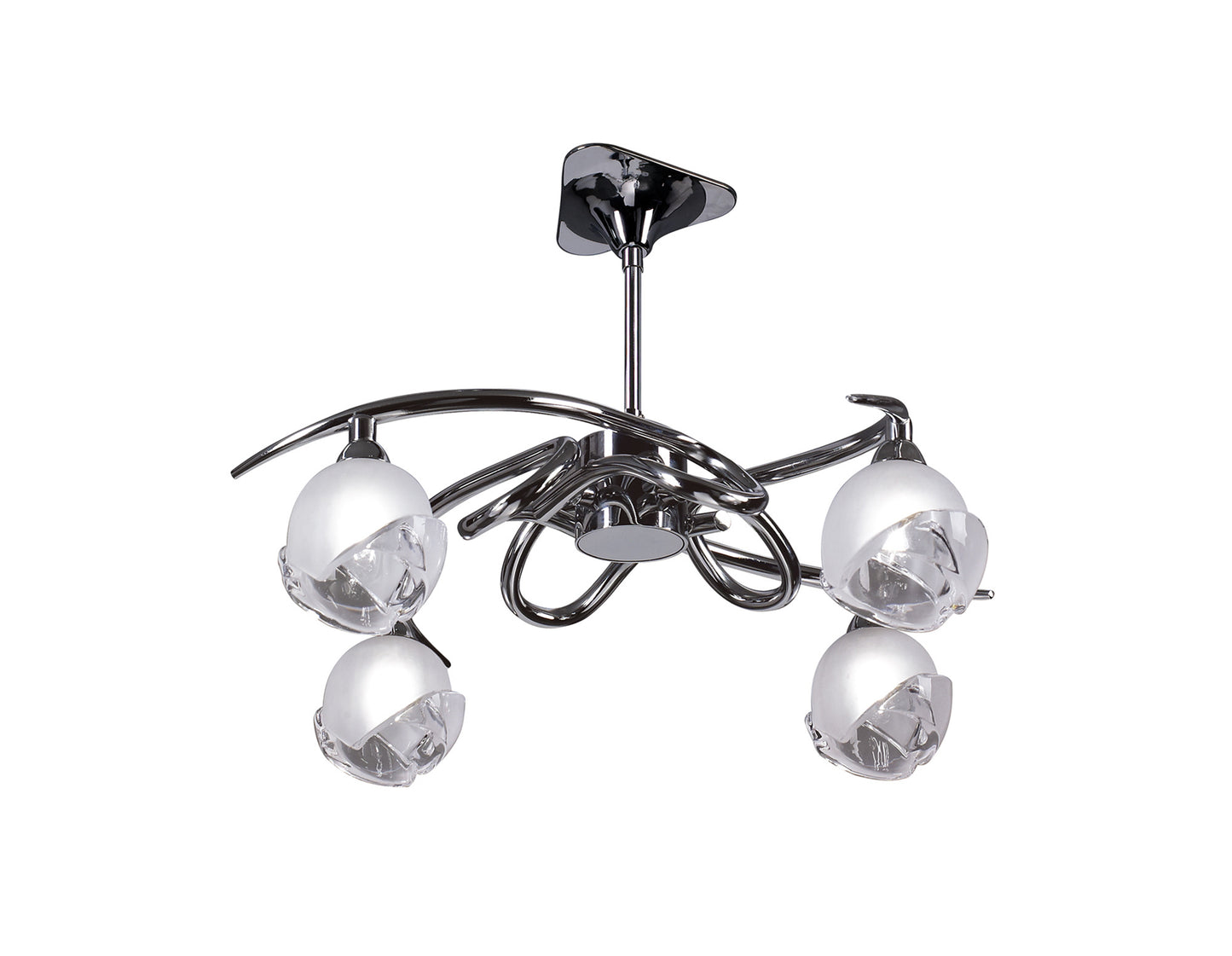 Fragma Telescopic Convertible To Semi Flush 4 Light G9, Polished Chrome by Mantra