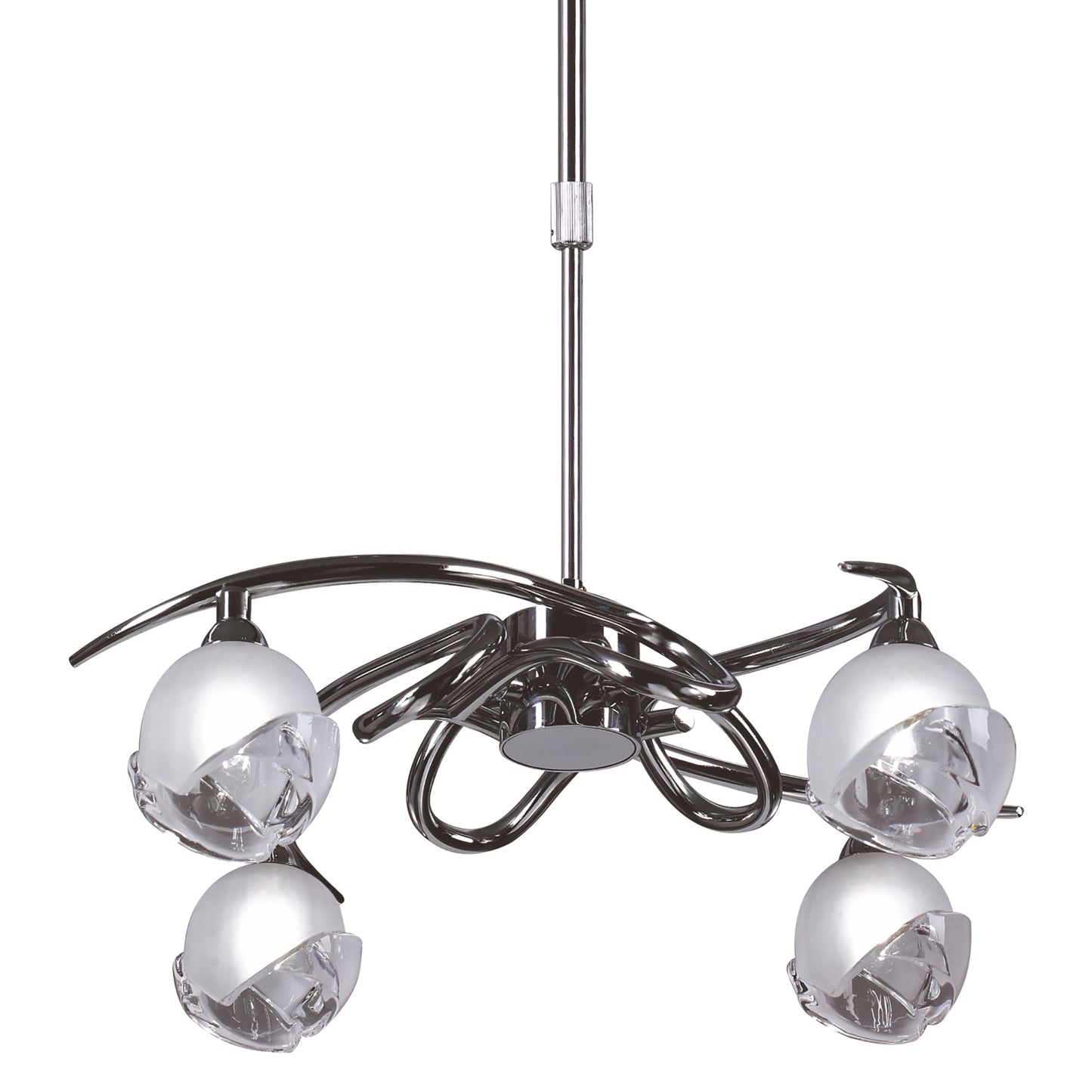 Fragma Telescopic Convertible To Semi Flush 4 Light G9, Polished Chrome by Mantra