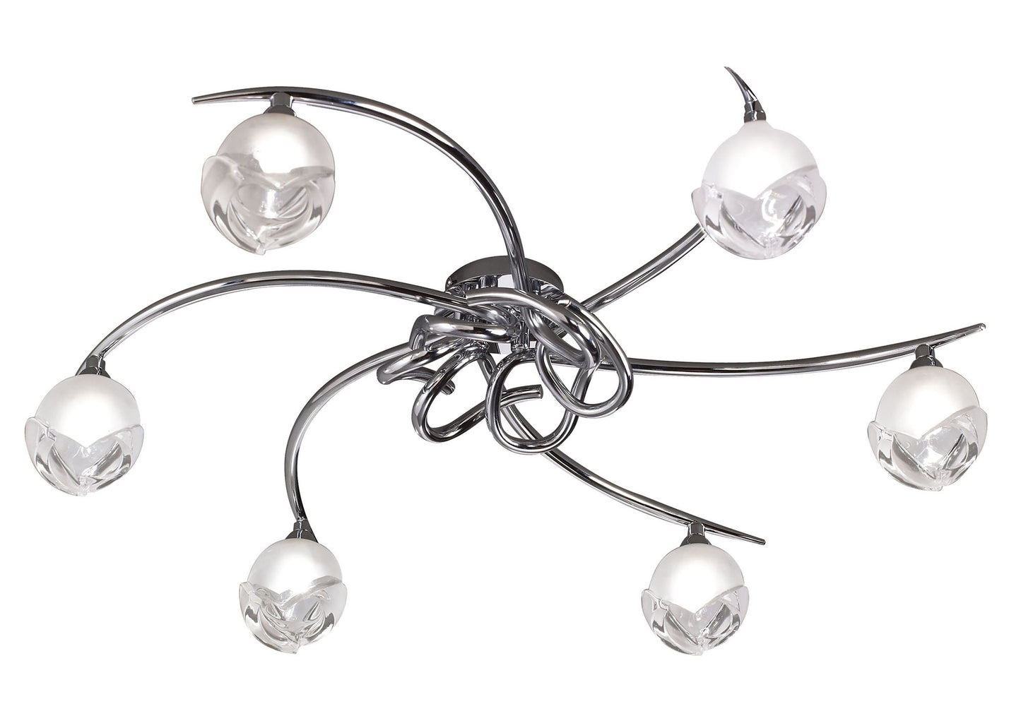 Fragma Ceiling 6 Light G9, Polished Chrome by Mantra