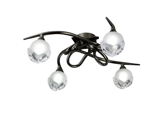 Fragma Ceiling 4 Light G9, Black Chrome by Mantra