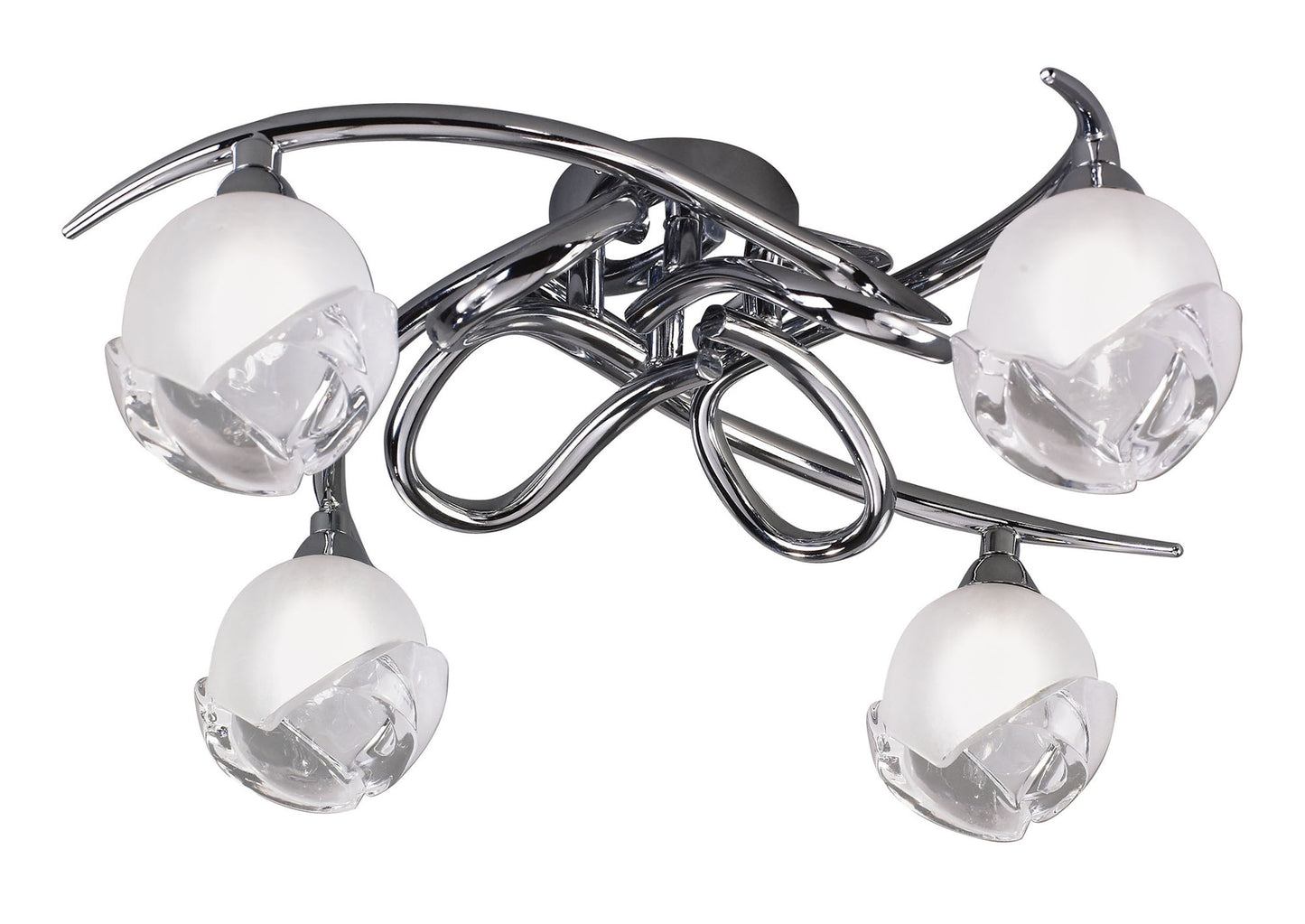 Fragma Ceiling 4 Light G9, Polished Chrome by Mantra