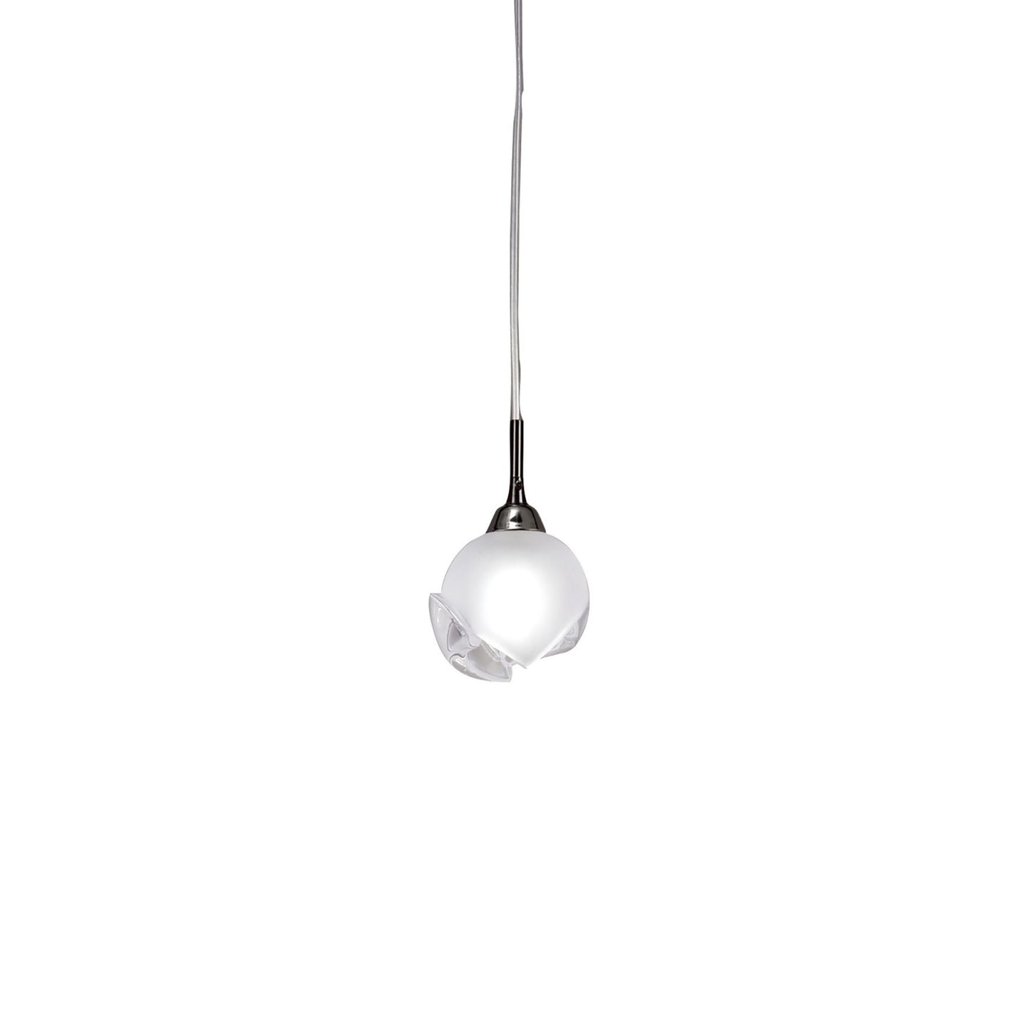 Fragma Pendant 1 Light G9, Black Chrome by Mantra