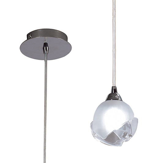 Fragma Pendant 1 Light G9, Polished Chrome by Mantra