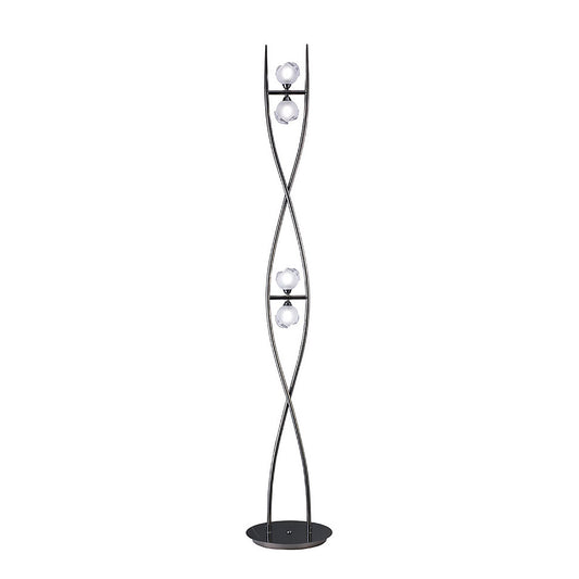 Fragma Floor Lamp 4 Light G9, Black Chrome, NOT LED/CFL Compatible by Mantra