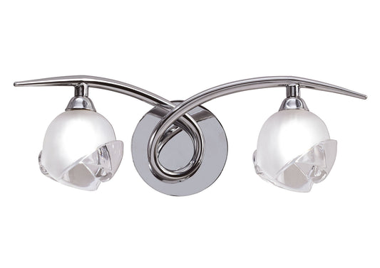 Fragma Wall Lamp Switched 2 Light G9, Polished Chrome by Mantra