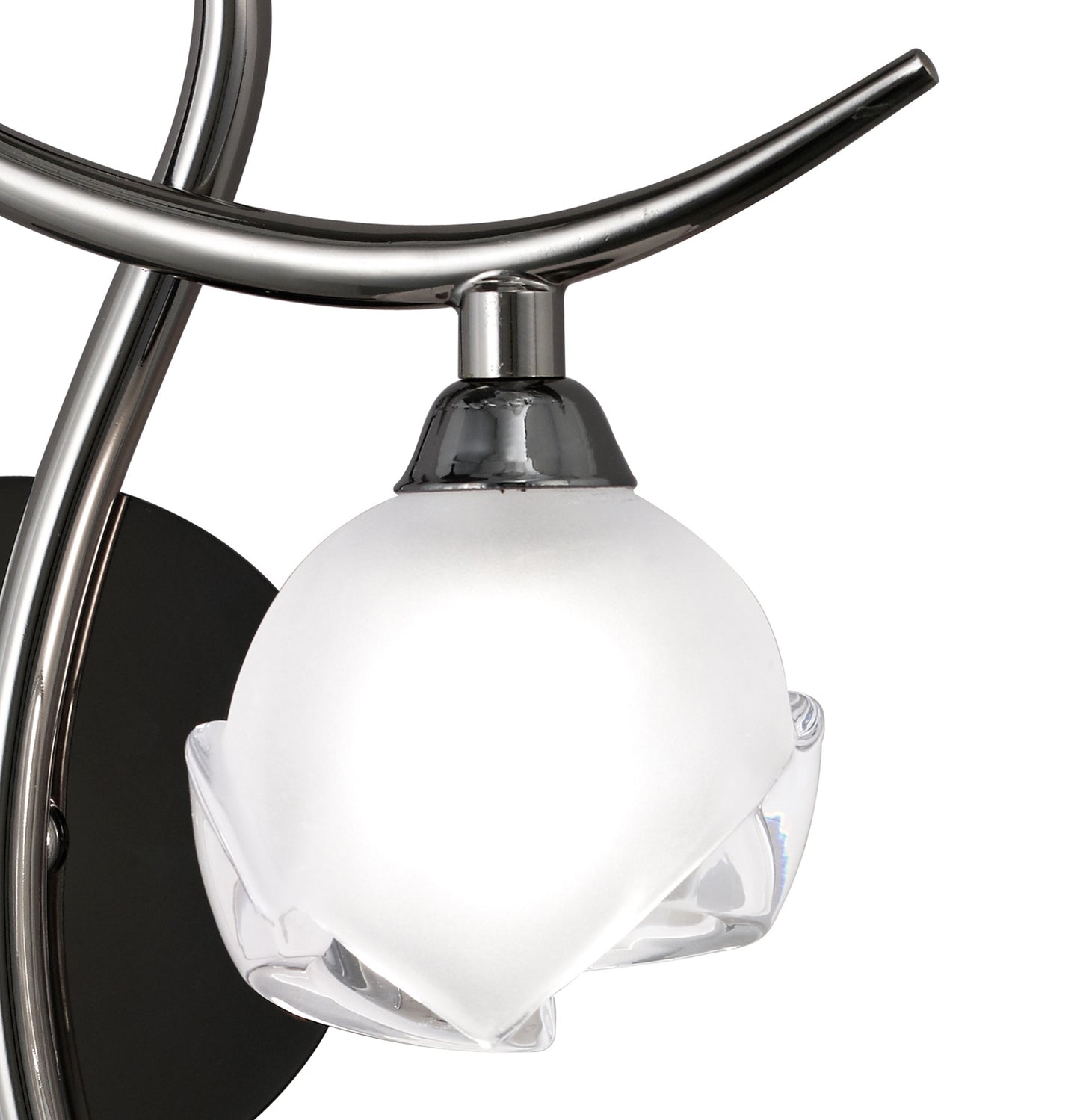 Fragma Wall Lamp Right 1 Light G9, Black Chrome by Mantra