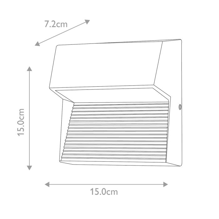 Freyr Square 1 Light Wall Light - Graphite