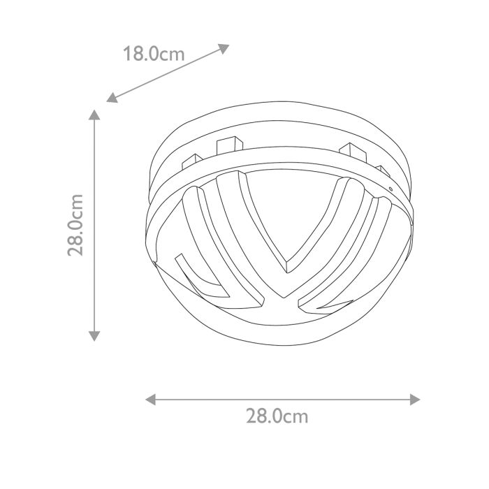 Frida 1 Light Ceiling Light - Graphite