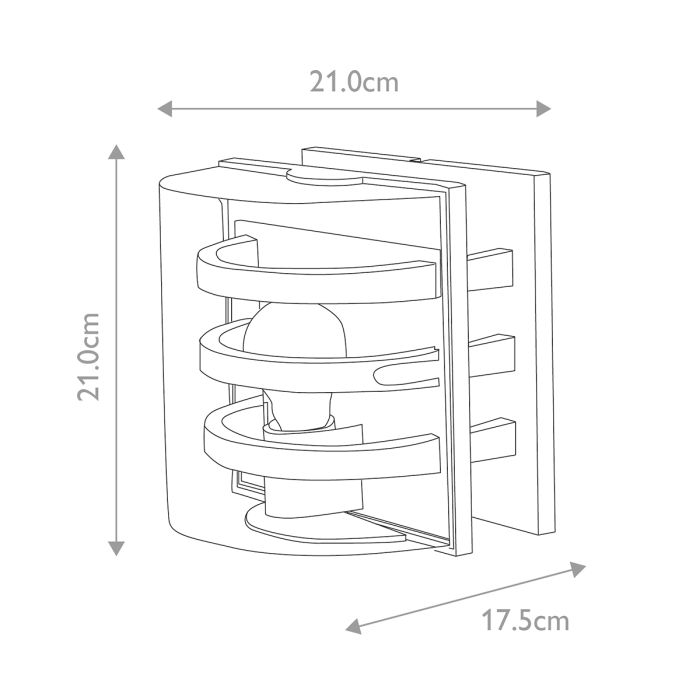 Frida 1 Light Wall Light - Graphite