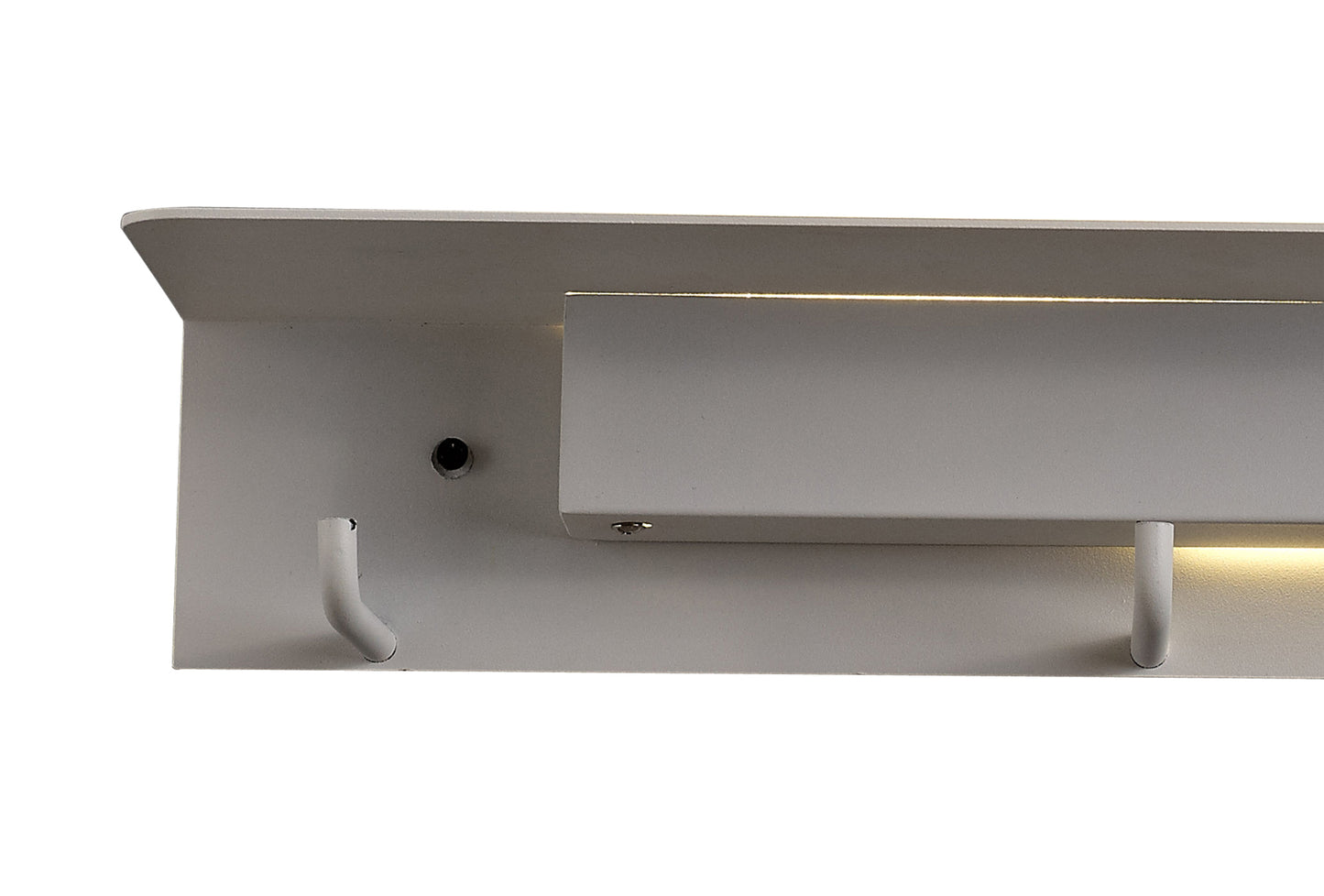 Fuerteventura Wall Lamp Coat Rack, 9W LED, 3000K, 600lm, Matt White, 3yrs Warranty by Mantra