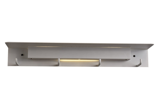 Fuerteventura Wall Lamp Coat Rack, 9W LED, 3000K, 600lm, Matt White, 3yrs Warranty by Mantra