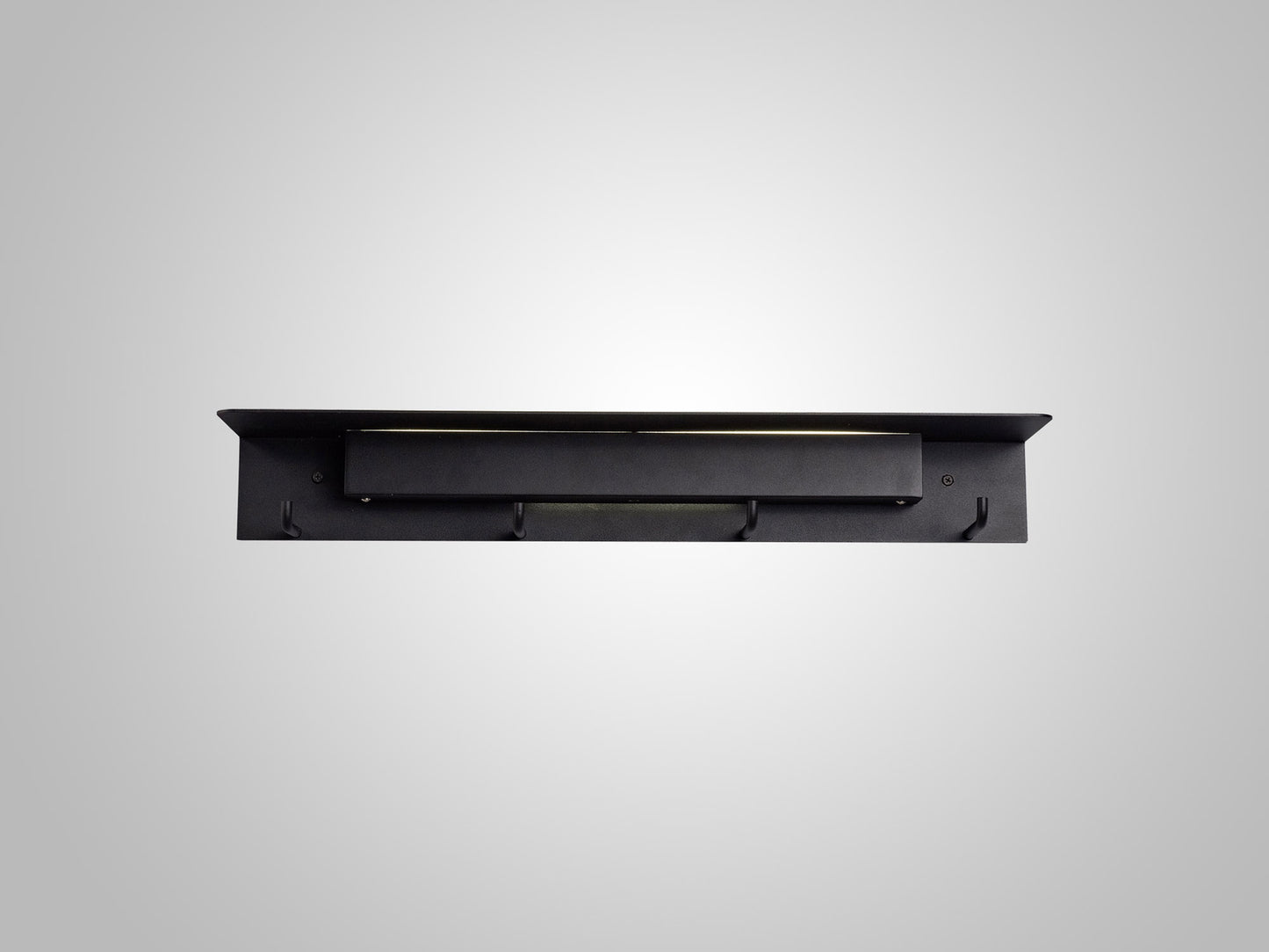 Fuerteventura Wall Lamp Coat Rack, 9W LED, 3000K, 600lm, Matt Black, 3yrs Warranty by Mantra