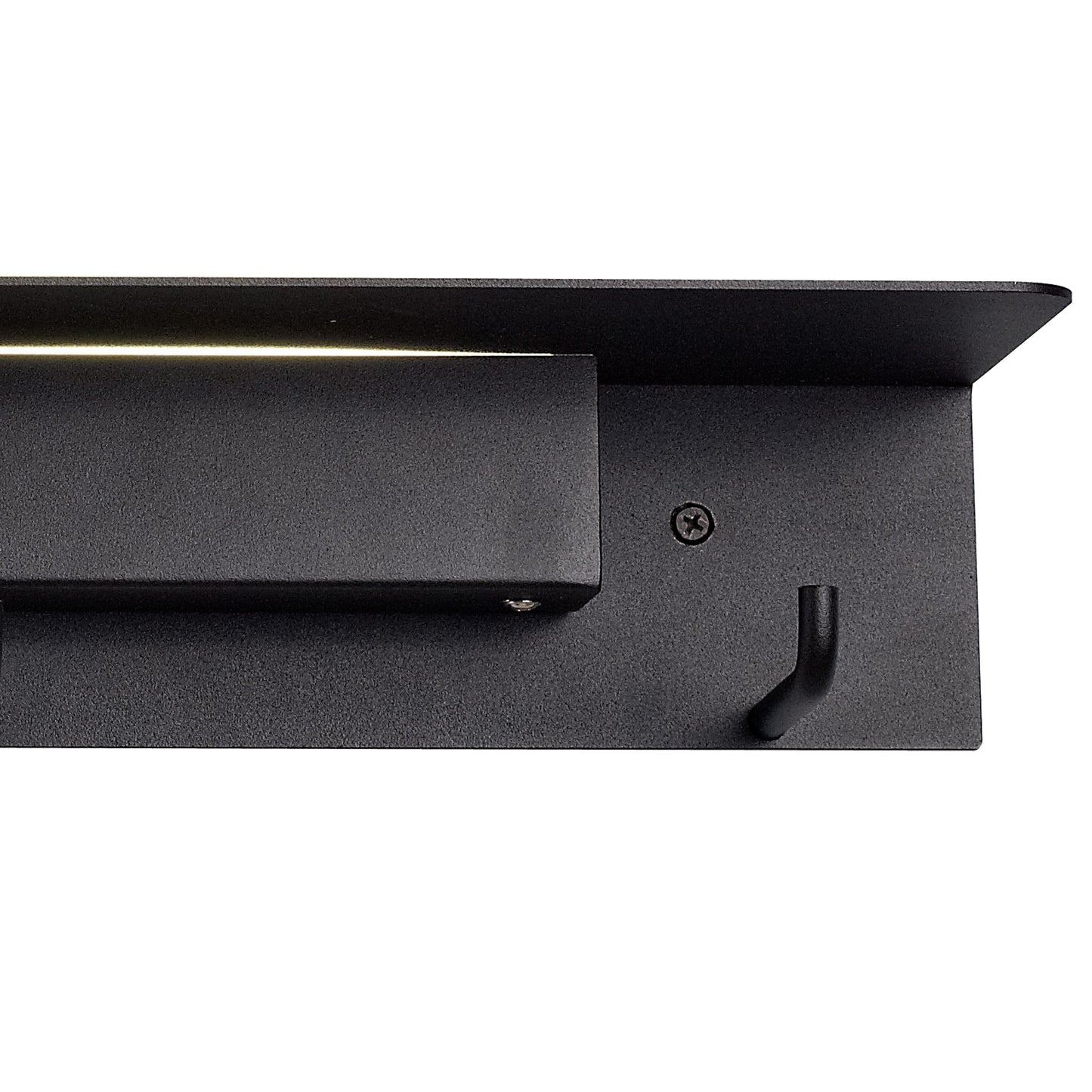 Fuerteventura Wall Lamp Coat Rack, 9W LED, 3000K, 600lm, Matt Black, 3yrs Warranty by Mantra