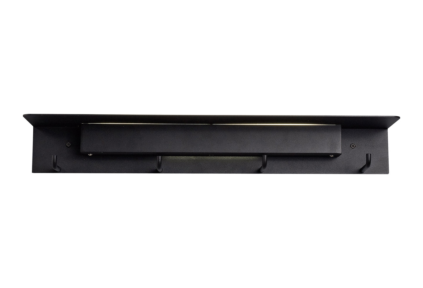 Fuerteventura Wall Lamp Coat Rack, 9W LED, 3000K, 600lm, Matt Black, 3yrs Warranty by Mantra