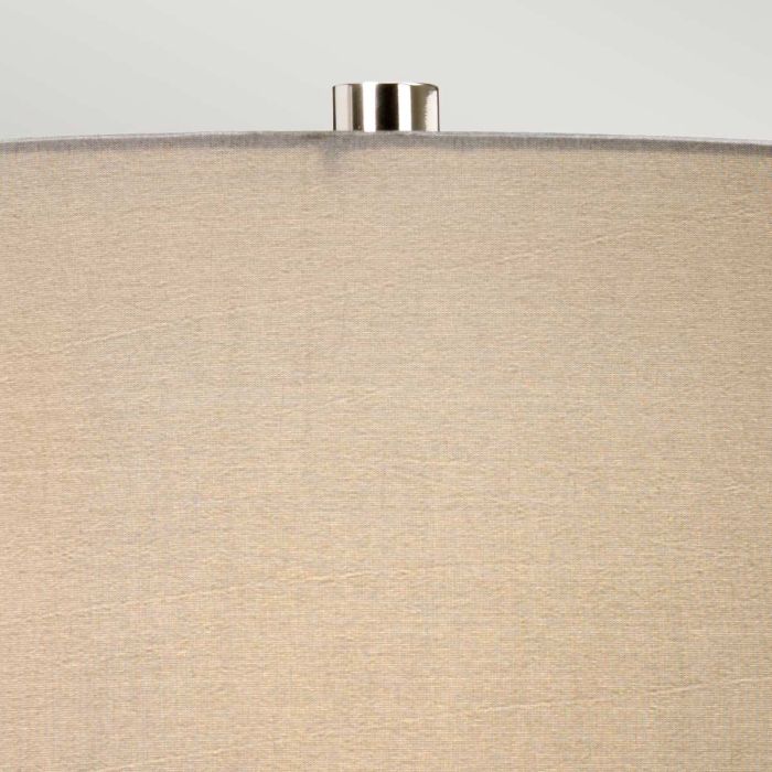 Fulwell 1 Light Table Lamp - White Gloss and Matt Grey with Dark Grey Shade