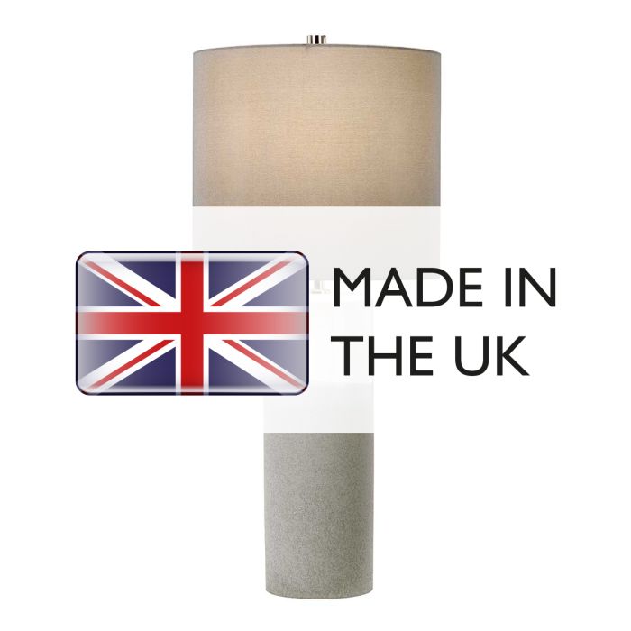 Fulwell 1 Light Table Lamp - White Gloss and Matt Grey with Dark Grey Shade
