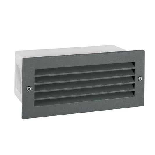 Grimstad LED Recessed Louvre Wall Light Graphite - Graphite